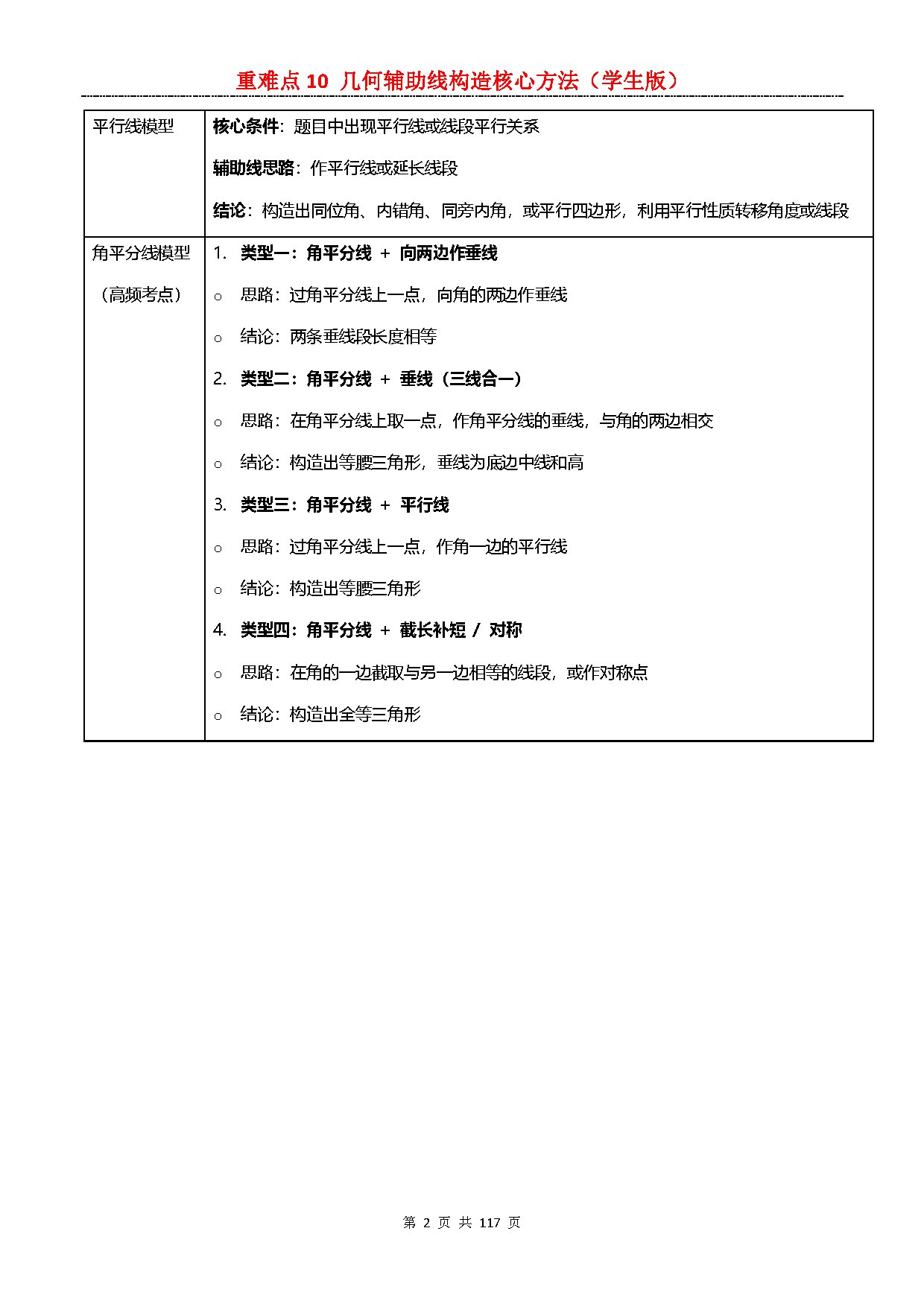 【重难点二】10 几何辅助线构造核心方法 预览
